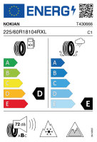 NOKIAN HAKKAPELIITTA R3 225/60 R18 104R RUNFLAT Winterreifen