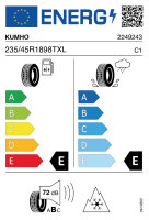 KUMHO WI31 WINTERCRAFT 235/45 R18 98T  Winterreifen