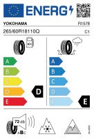 YOKOHAMA G075 ICE GUARD 265/60 R18 110Q  Winterreifen