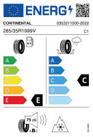 CONTINENTAL WINTER CONTACT TS 830P  285/35 R19 99V N0 FR...