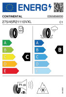 CONTINENTAL WINTER CONTACT TS 870P 275/45 R21 110V FR...