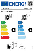CONTINENTAL WINTER CONTACT TS 830P  245/35 R19 93W FR RO2...