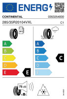 CONTINENTAL WINTER CONTACT TS 830P  285/35 R20 104V N0...