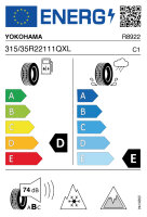 YOKOHAMA G075 ICE GUARD 315/35 R22 111Q RPB Winterreifen