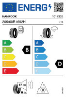 HANKOOK H740 Kinergy 4S  205/60 R16 92H Kinergy 4S...