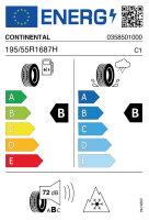 CONTINENTAL ALLSEASON CONTACT 195/55 R16 87H...