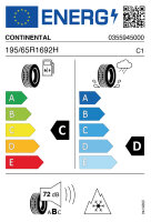 CONTINENTAL WINTER CONTACT TS 830P  195/65 R16 92H (*)...